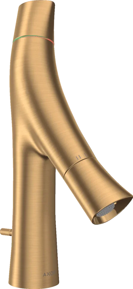 Axor Starck Organic 2-handle Basin Mixer 80 With Pop-up Waste Brushed Brass product image - Image 1