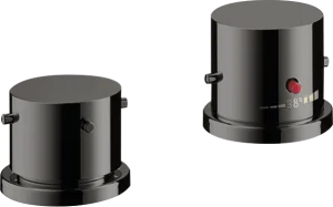 Axor Starck 2-hole Rim-mounted Thermostatic Bath Mixer With Zero Handles Polished Black Chrome