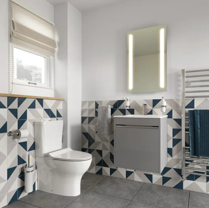 Crosswater Kai Compact Close Coupled Toilet White detail view - Image 3