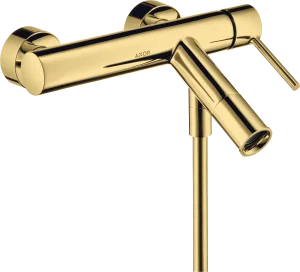Axor Starck Single Lever Manual Bath Mixer For Exposed Installation With Pin Handle Gold Polished
