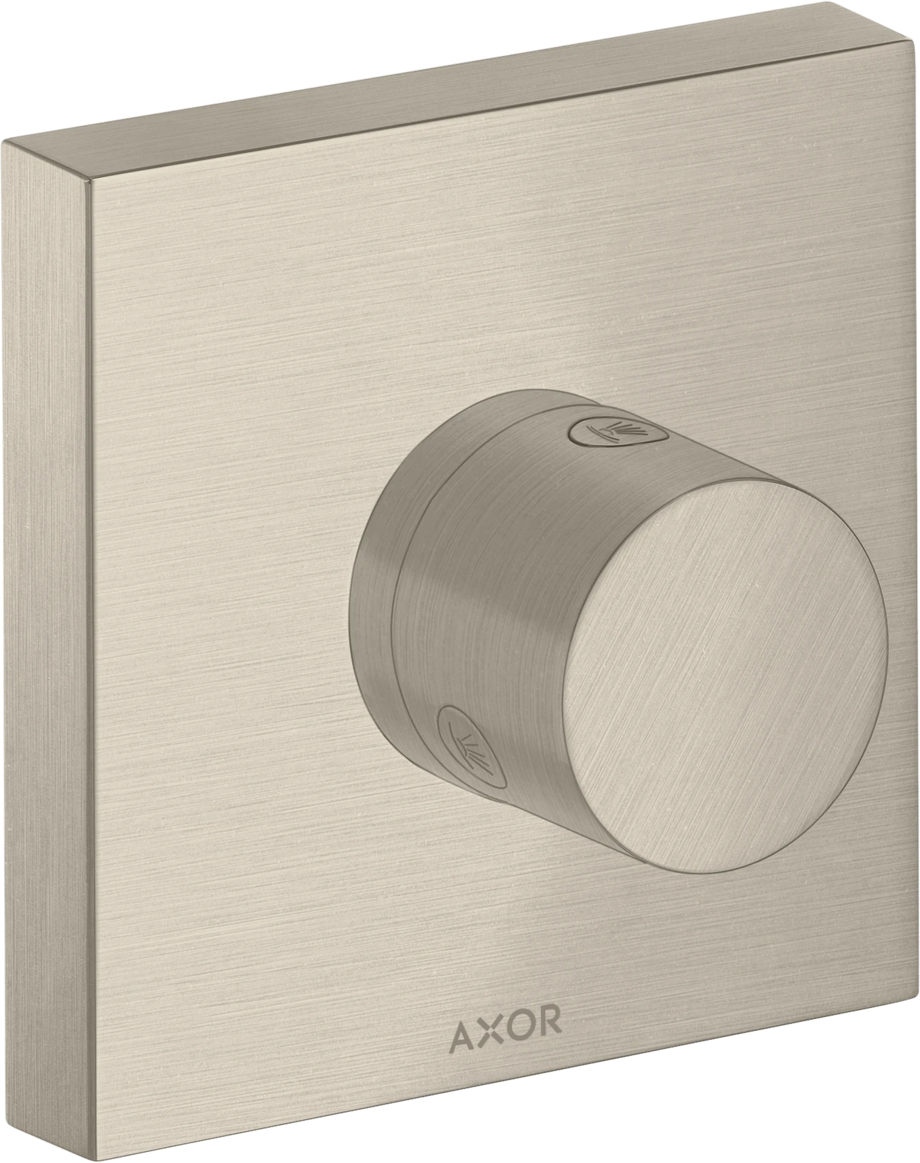 Axor Showersolutions Shut-off / Diverter Valve Trio / Quattro Shut-off / Diverter Valve 120 Mm X 120 Mm Square Brushed Nickel