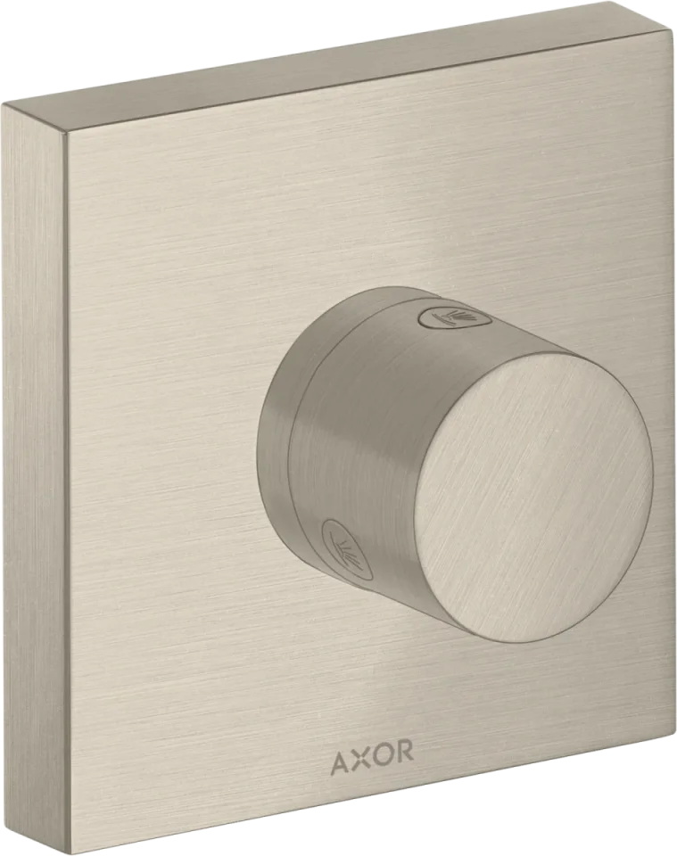 Axor Showersolutions Shut-off / Diverter Valve Trio / Quattro Shut-off / Diverter Valve 120 Mm X 120 Mm Square Brushed Nickel product image - Image 1