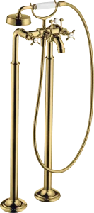 Axor Montreux 2-handle Manual Bath Mixer Floor-standing With Cross Handles Gold Polished