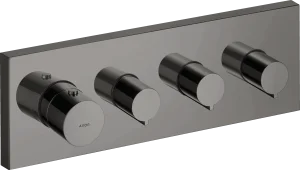 Axor Showersolutions Thermostatic Module 360/120 Square For Concealed Installation For 3 Outlets Polished Black Chrome