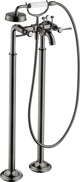 Axor Montreux 2-handle Manual Bath Mixer Floor-standing With Lever Handles Polished Black Chrome