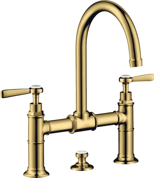 Axor Montreux 2-handle Basin Mixer 220 With Lever Handles And Pop-up Waste Gold Polished