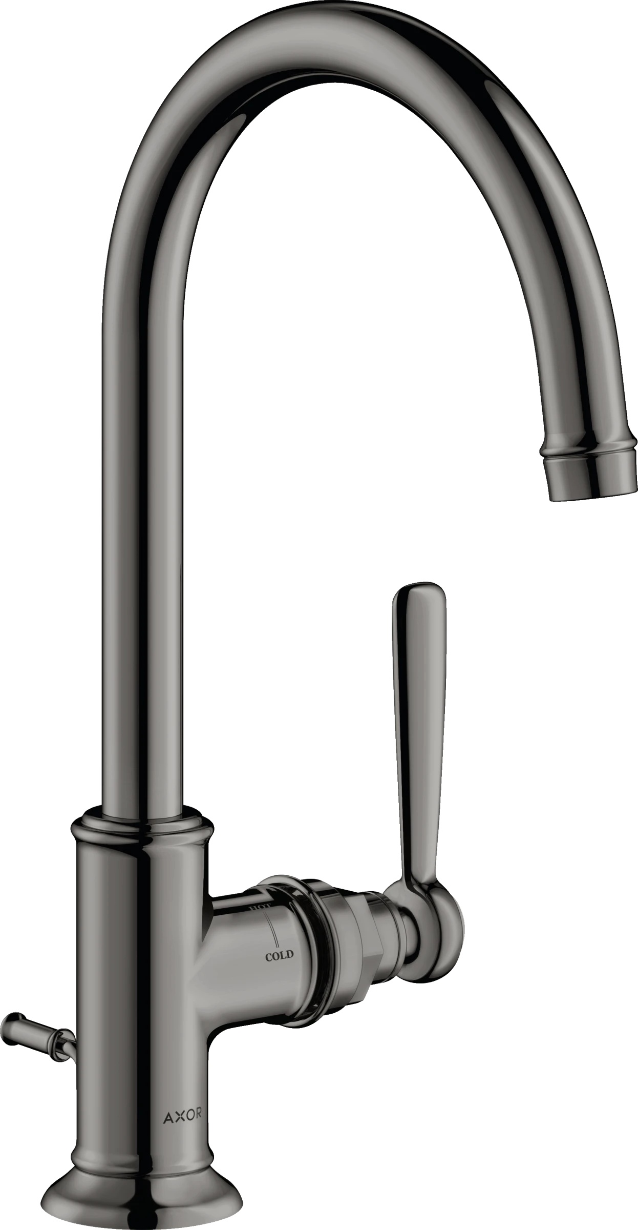 Axor Montreux Single Lever Basin Mixer 210 With Lever Handle And Pop-up Waste Polished Black Chrome
