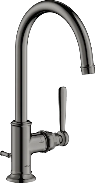 Axor Montreux Single Lever Basin Mixer 210 With Lever Handle And Pop-up Waste Polished Black Chrome