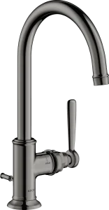 Axor Montreux Single Lever Basin Mixer 210 With Lever Handle And Pop-up Waste Polished Black Chrome