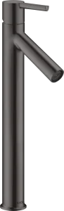 Axor Starck Single Lever Basin Mixer 250 With Lever Handle For Wash Bowls Without Pop-up Waste Brushed Black Chrome