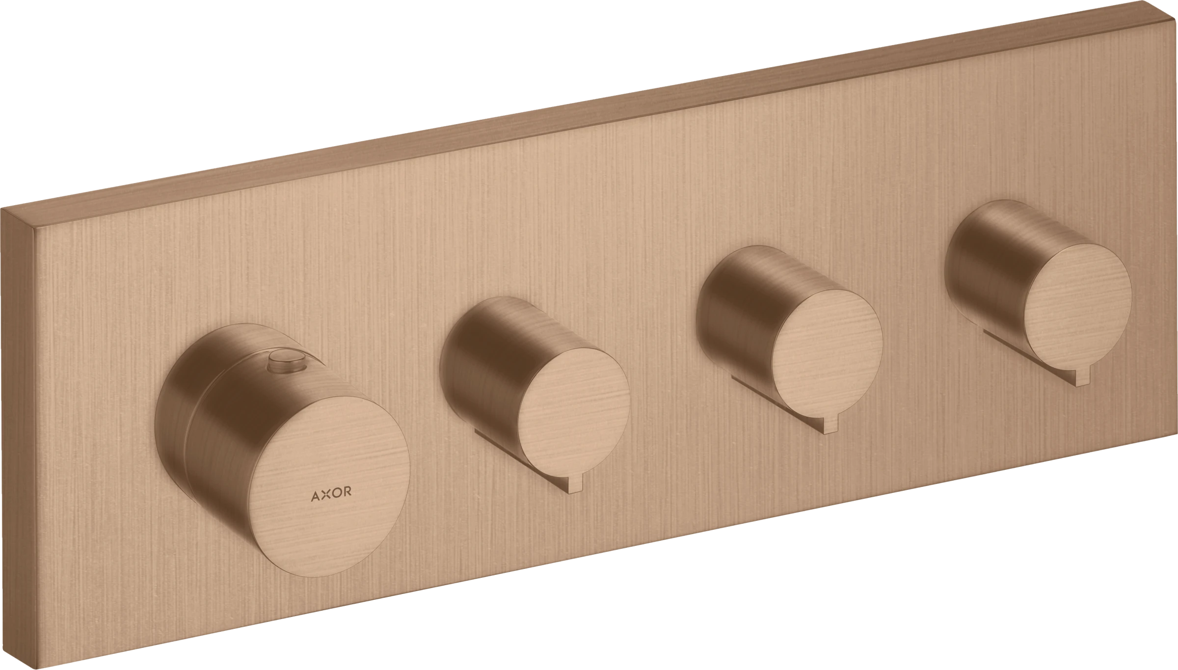 Axor Showersolutions Thermostatic Module 360/120 Square For Concealed Installation For 3 Outlets Brushed Red Gold