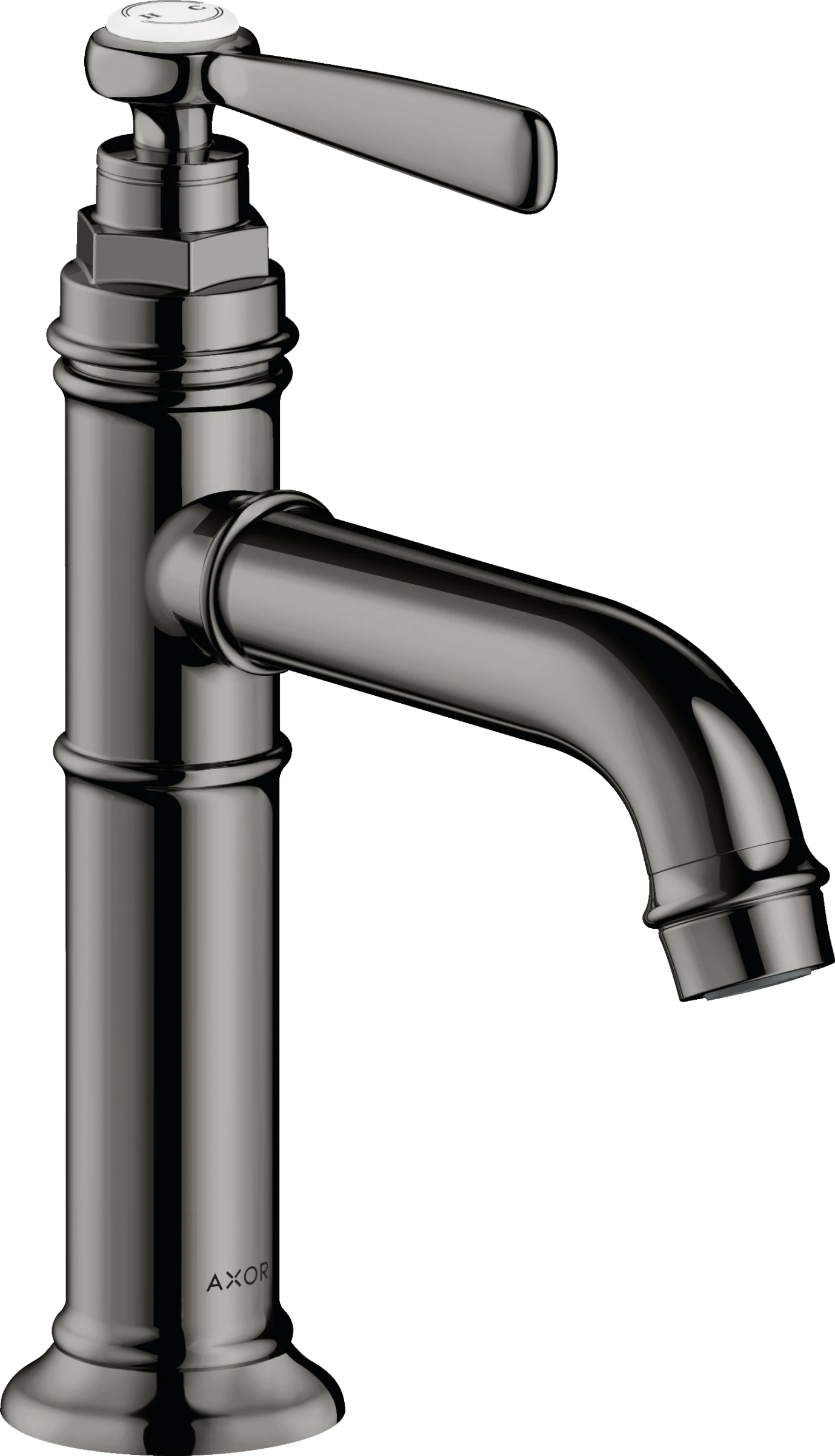 Axor Montreux Single Lever Basin Mixer 100 With Lever Handle Without Waste Polished Black Chrome
