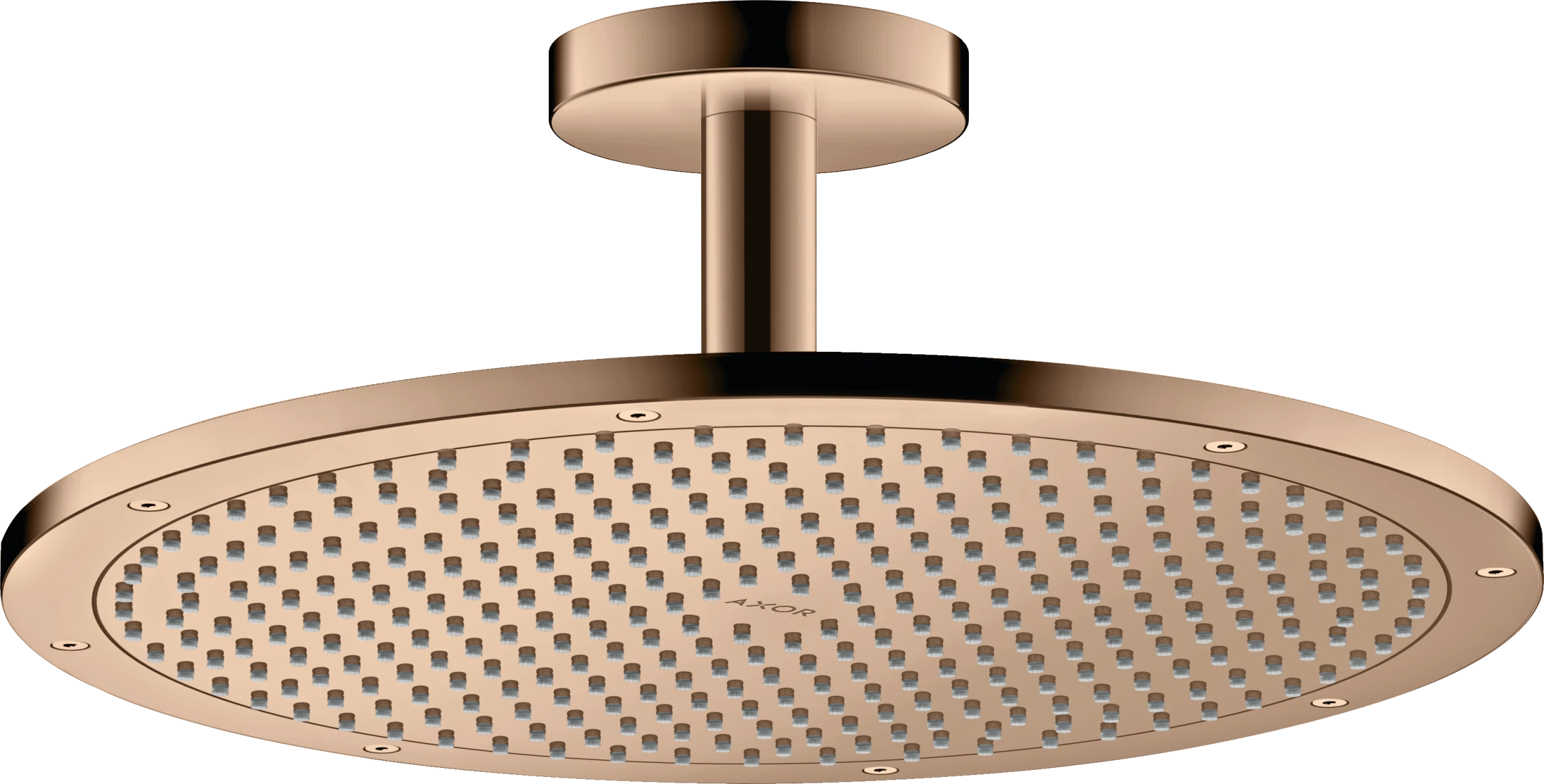 Axor Showersolutions Overhead Shower 350 1jet With Ceiling Connection Polished Red Gold