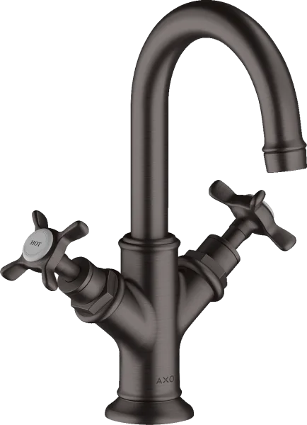 Axor Montreux 2-handle Basin Mixer 160 With Cross Handles For Cloakroom Basins With Pop-up Waste Brushed Black Chrome