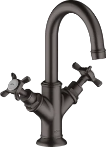 Axor Montreux 2-handle Basin Mixer 160 With Cross Handles For Cloakroom Basins With Pop-up Waste Brushed Black Chrome