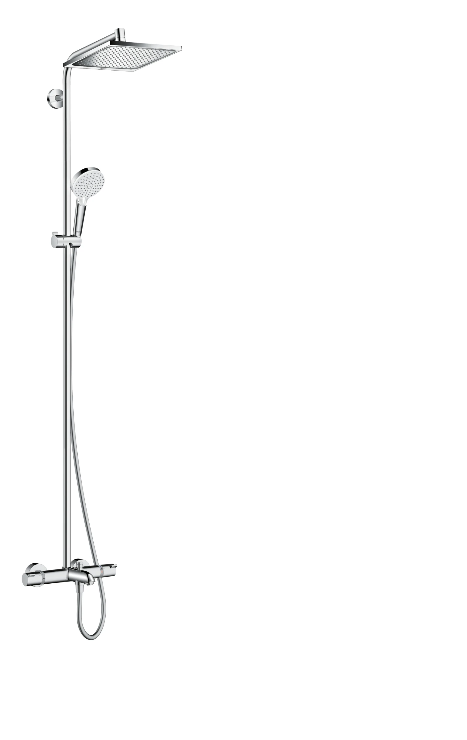 Hansgrohe Crometta E Showerpipe 240 1jet With Thermostatic Bath Mixer Chrome