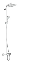 Hansgrohe Crometta E Showerpipe 240 1jet With Thermostatic Bath Mixer Chrome