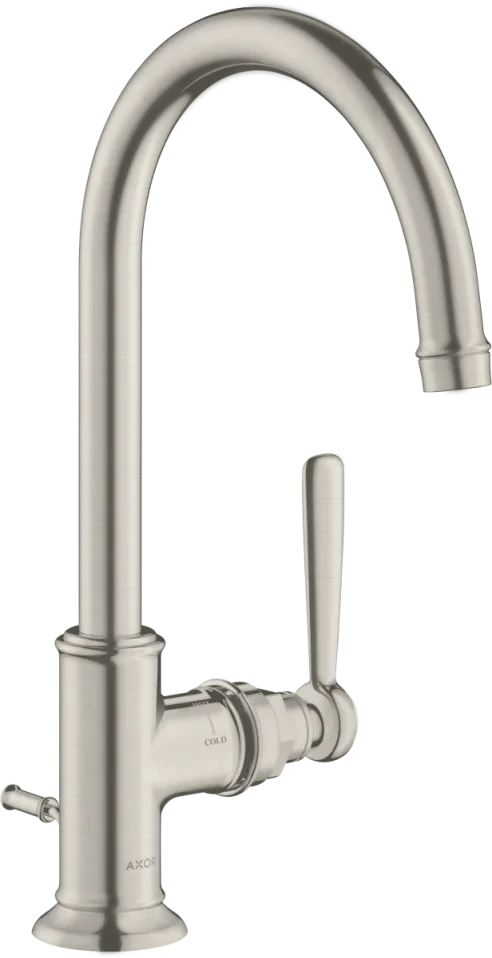 Axor Montreux Single Lever Basin Mixer 210 With Lever Handle And Pop-up Waste Stainless Steel Optic product image - Image 1