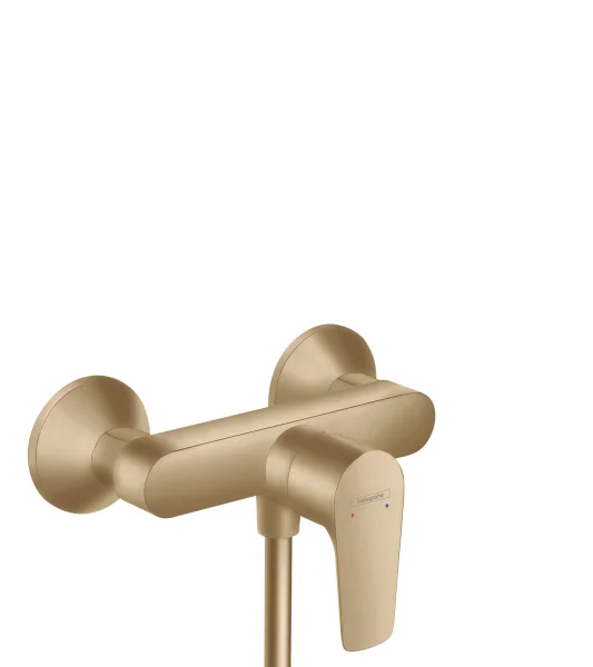 Hansgrohe Talis E Single Lever Manual Shower Mixer For Exposed Installation Brushed Bronze