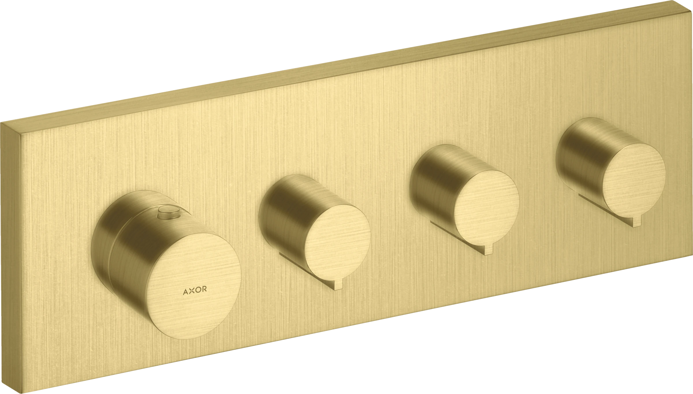 Axor Showersolutions Thermostatic Module 360/120 Square For Concealed Installation For 3 Outlets Brushed Brass