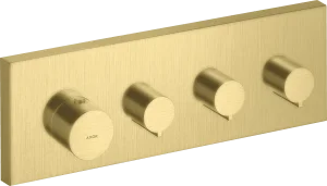 Axor Showersolutions Thermostatic Module 360/120 Square For Concealed Installation For 3 Outlets Brushed Brass