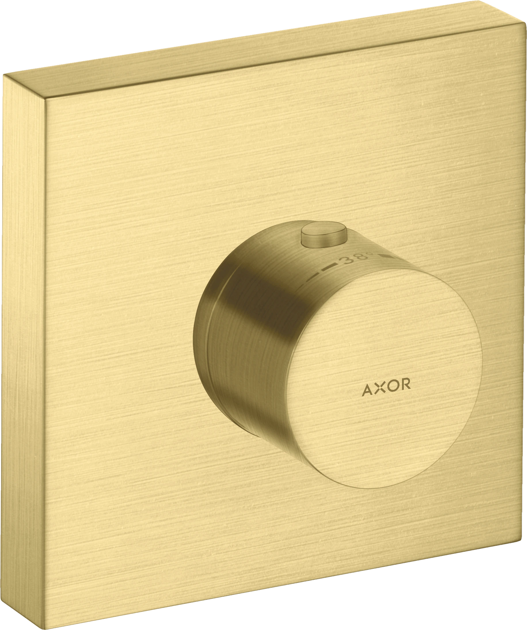 Axor Showersolutions Thermostatic Module 120/120 Square For Concealed Installation Brushed Brass