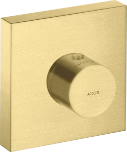 Axor Showersolutions Thermostatic Module 120/120 Square For Concealed Installation Brushed Brass