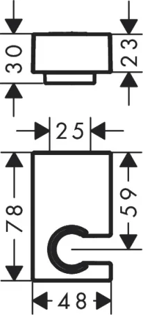 Hansgrohe Shower Holder Porter E Matt White detail view - Image 2