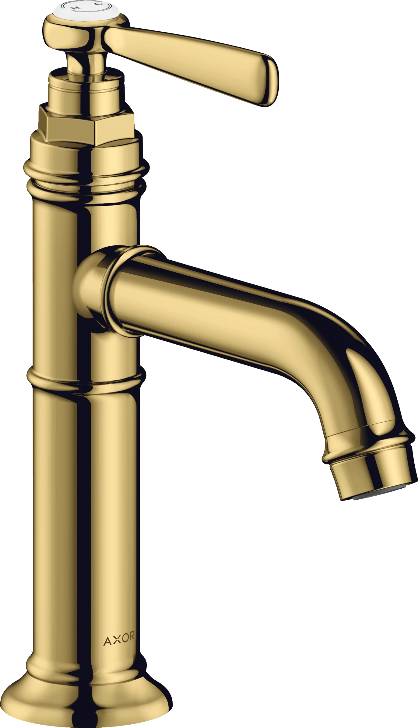 Axor Montreux Single Lever Basin Mixer 100 With Lever Handle Without Waste Gold Polished
