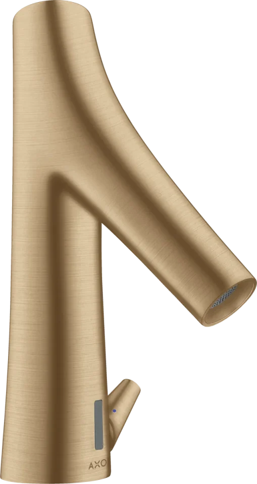 Axor Starck Organic Electronic Basin Mixer With Temperature Control, Battery-operated Brushed Bronze product image - Image 1