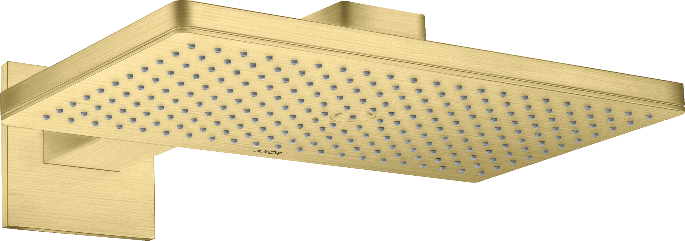 Axor Showersolutions Overhead Shower 460/300 1jet With Shower Arm And Square Escutcheon Brushed Brass