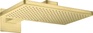 Axor Showersolutions Overhead Shower 460/300 1jet With Shower Arm And Square Escutcheon Brushed Brass
