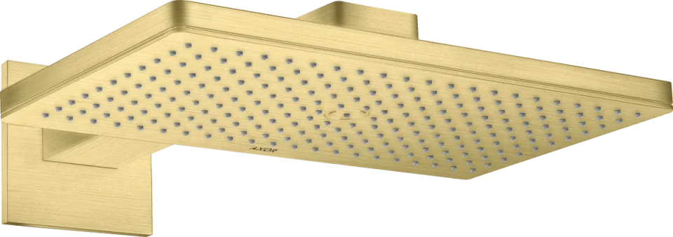 Axor Showersolutions Overhead Shower 460/300 1jet With Shower Arm And Square Escutcheon Brushed Brass product image - Image 1
