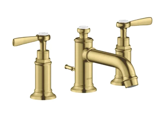 Axor Montreux 3-hole Basin Mixer 30 With Lever Handles And Pop-up Waste Brushed Brass product image - Image 1
