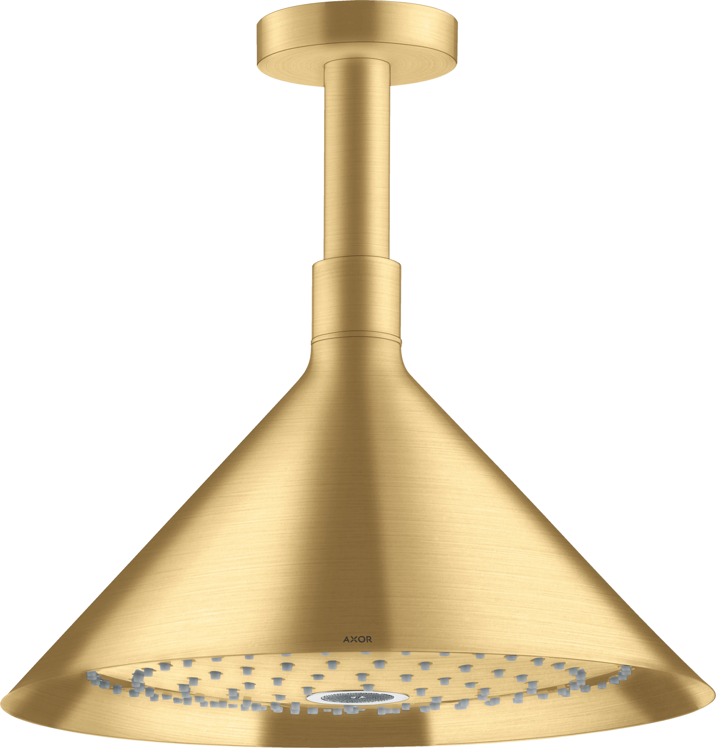 Axor Showers/front Overhead Shower 240 2jet With Ceiling Connector Gold Brushed