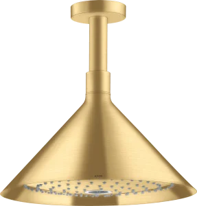 Axor Showers/front Overhead Shower 240 2jet With Ceiling Connector Gold Brushed