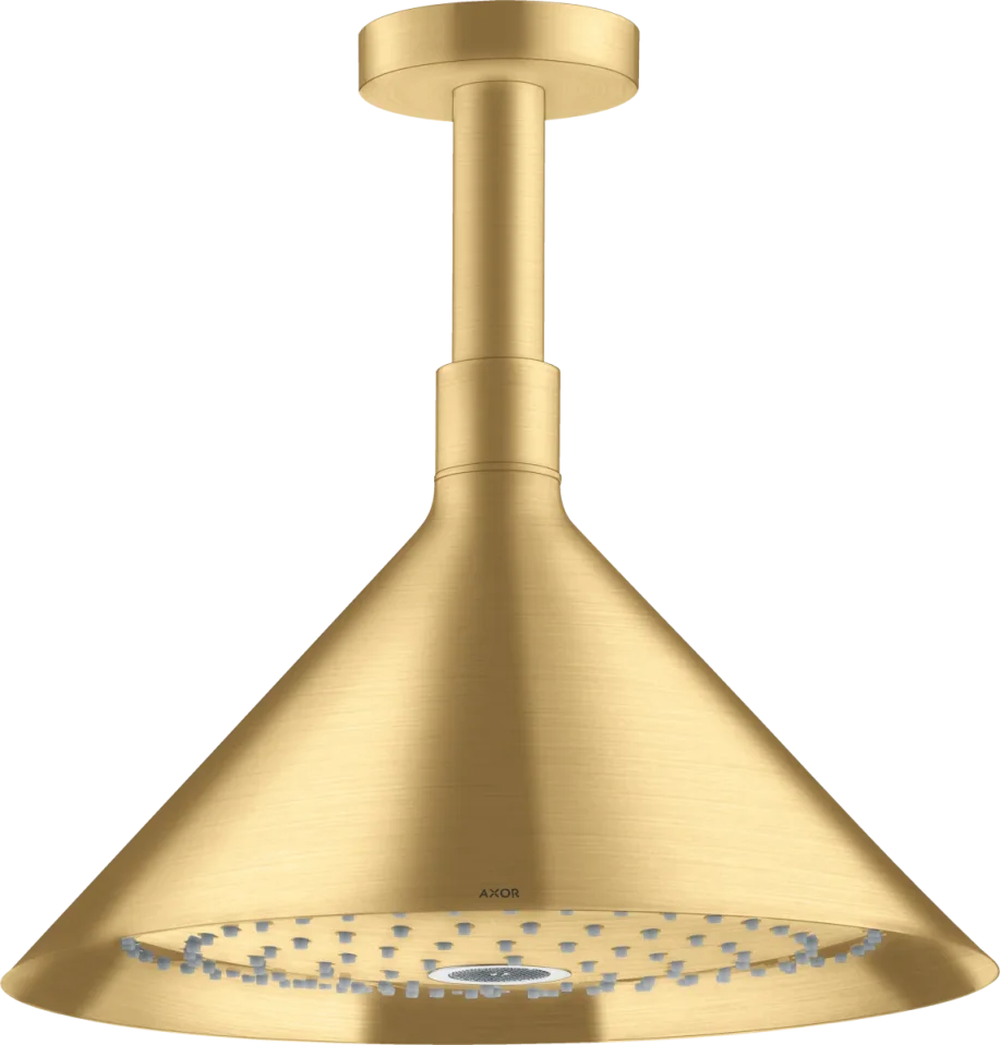 Axor Showers/front Overhead Shower 240 2jet With Ceiling Connector Brushed Gold Optic product image - Image 1