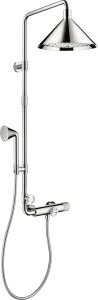 Axor Showers/front Showerpipe With Thermostatic Mixer And 2jet Overhead Shower 240 Chrome