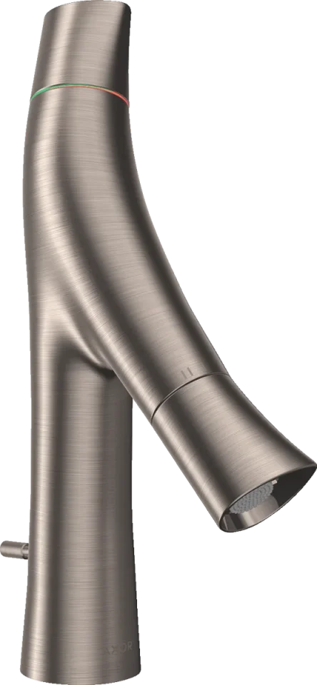 Axor Starck Organic 2-handle Basin Mixer 80 With Pop-up Waste Stainless Steel Optic product image - Image 1