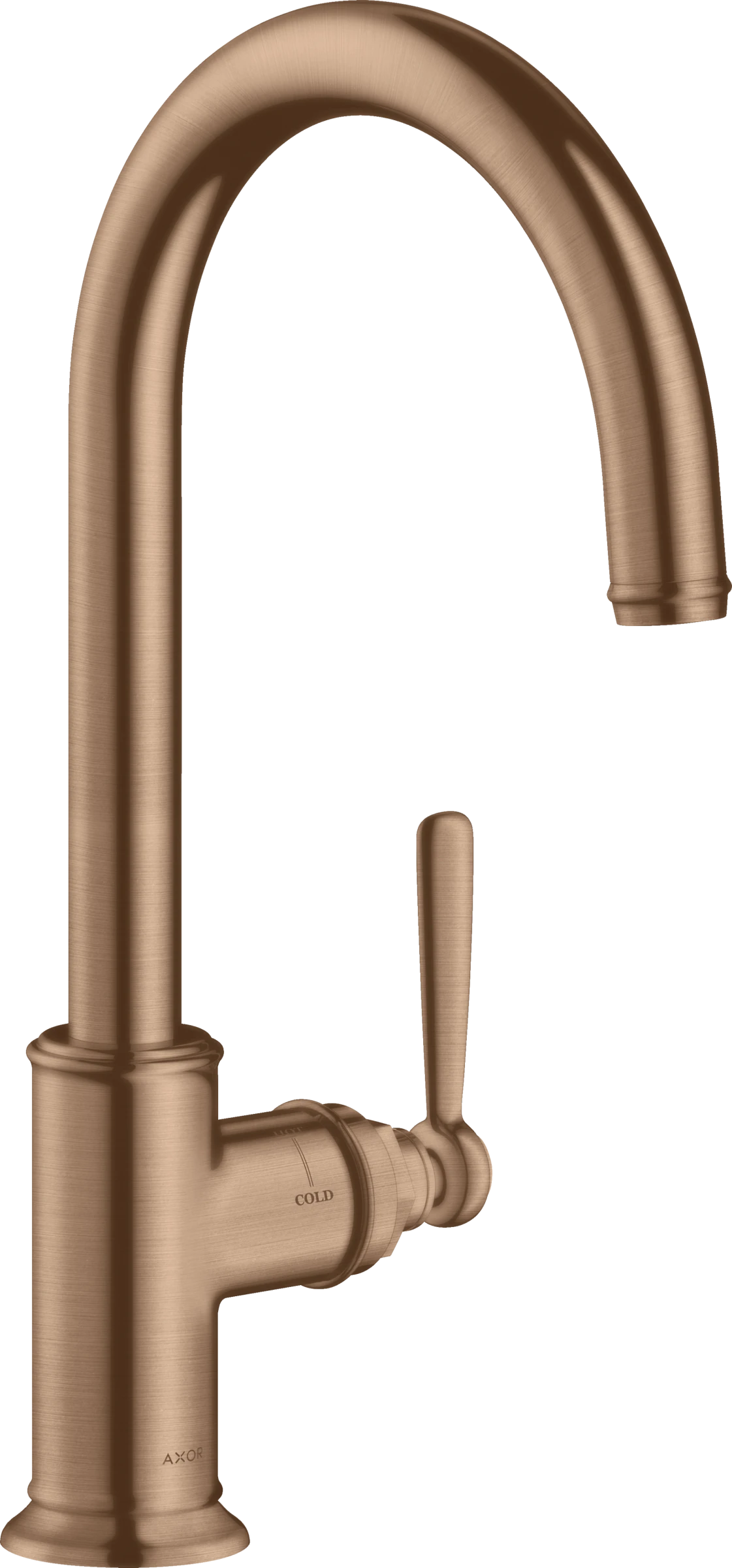 Axor Montreux Single Lever Kitchen Mixer 260 With Swivel Spout Brushed Red Gold