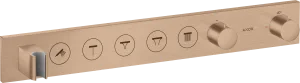 Axor Showersolutions Thermostatic Module Select 670/90 For Concealed Installation For 5 Outlets Brushed Red Gold