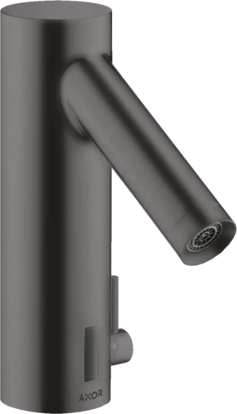 Axor Starck Electronic Basin Mixer With Temperature Control With 230 V Mains Connection Brushed Black Chrome