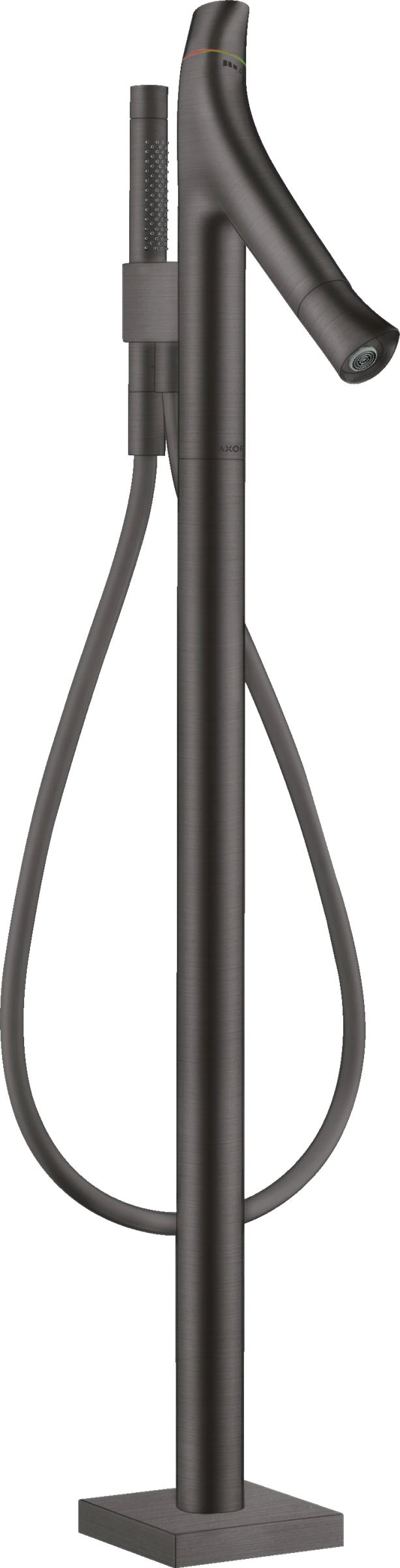 Axor Starck Organic Thermostatic Bath Mixer Floor-standing Brushed Black Chrome