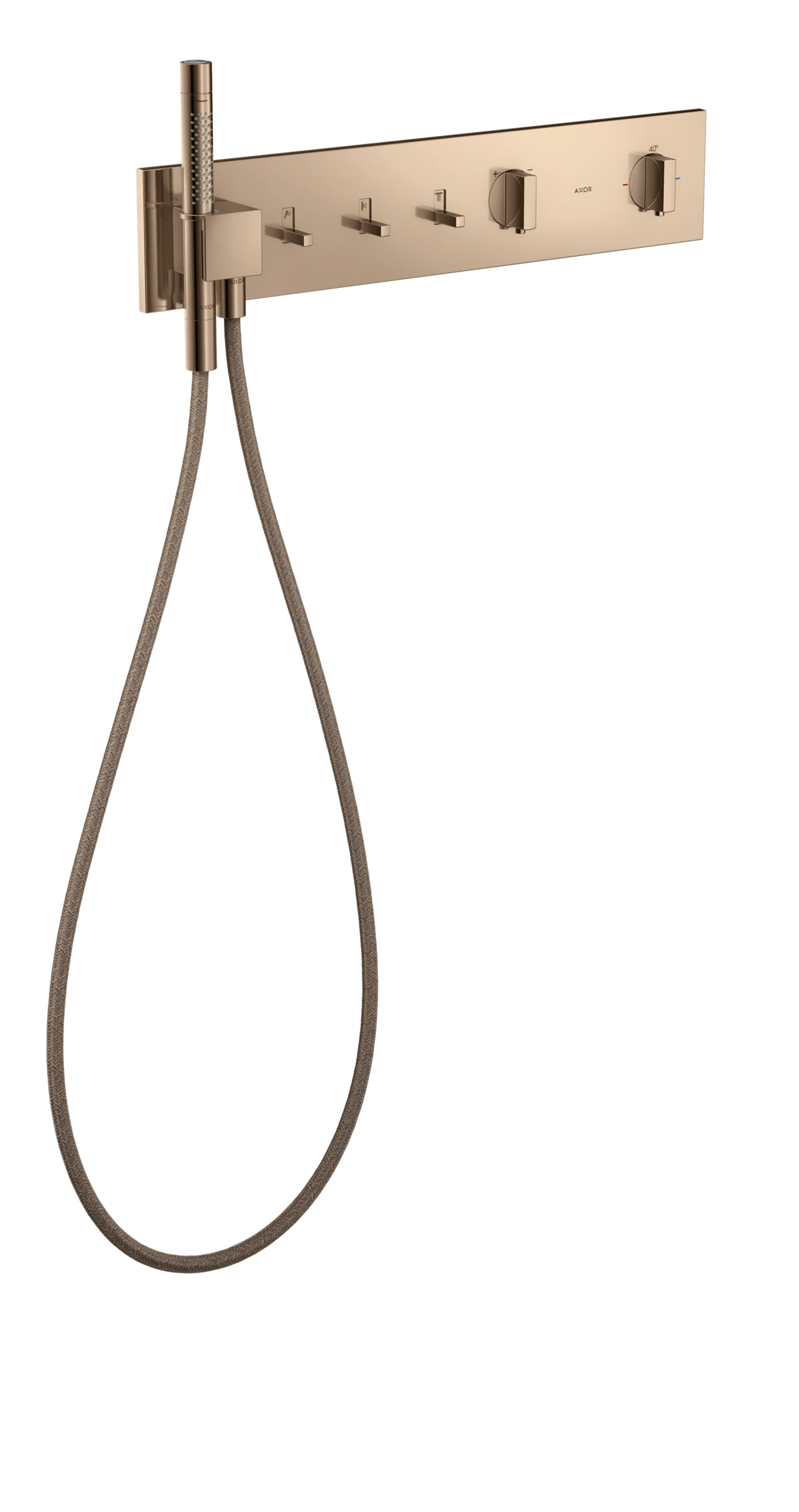 Axor Showercomposition Thermostatic Shower Mixer Concealed 715 X 395 X 150mm Rose Gold/gold - Polished