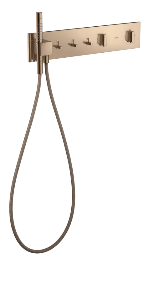 Axor Showercomposition Thermostatic Shower Mixer Concealed 715 X 395 X 150mm Rose Gold/gold - Polished product image - Image 1