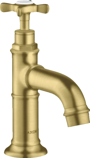 Axor Montreux Pillar Tap 50 With Cross Handle Without Waste Brushed Brass product image - Image 1