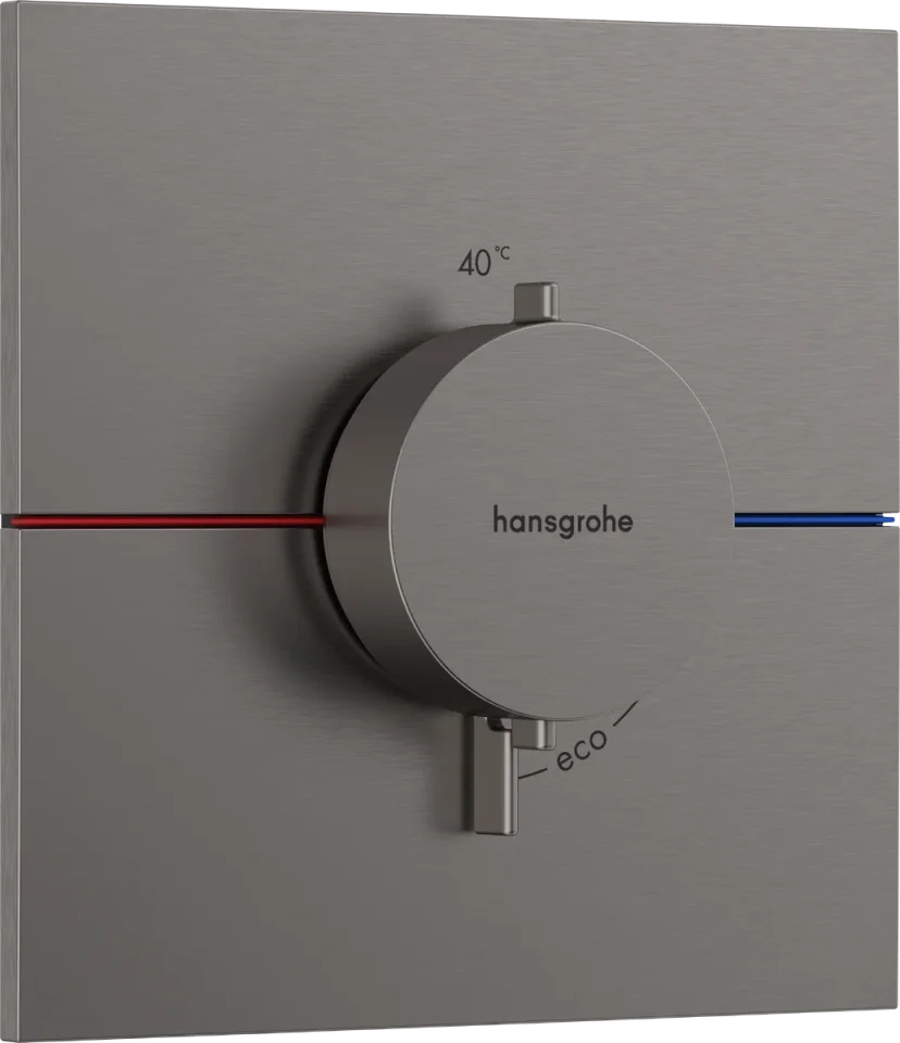 Hansgrohe Showerselect Comfort E Thermostatic Shower Mixer Concealed 262 X 233 X 168mm Gunmetal/chrome - Brushed product image - Image 1