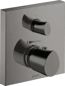 Axor Starck Organic Thermostatic Mixer For Concealed Installation With Shut-off Valve Polished Black Chrome