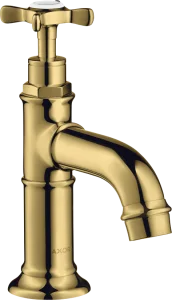 Axor Montreux Pillar Tap 50 With Cross Handle Without Waste Gold Polished