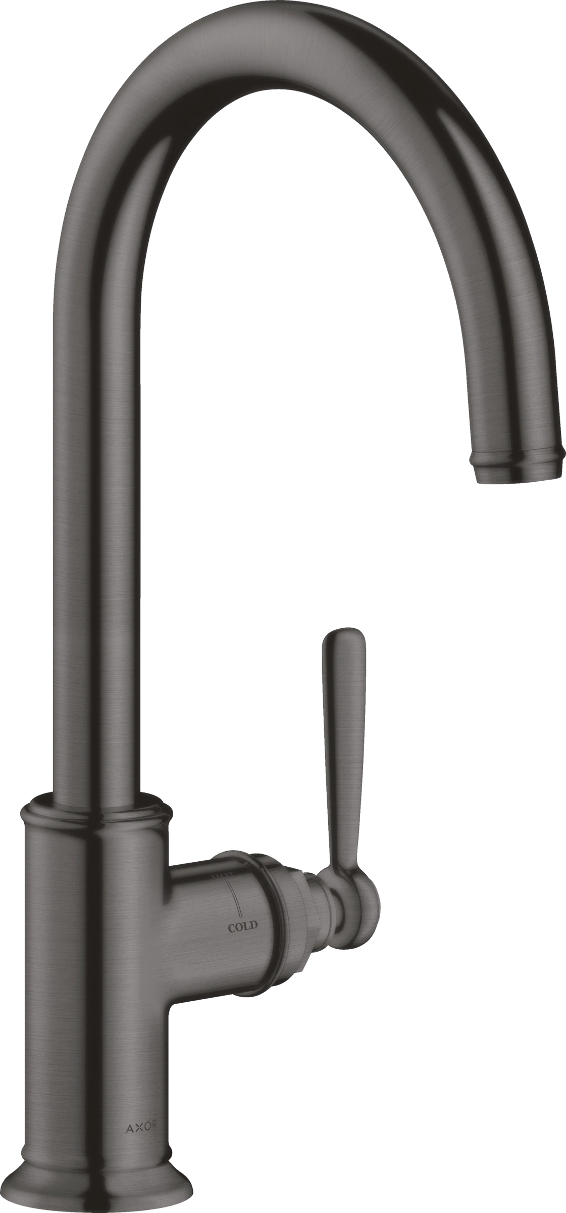 Axor Montreux Single Lever Kitchen Mixer 260 With Swivel Spout Brushed Black Chrome